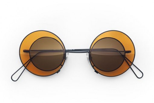 Theo 6, Sonnenbrille, Metall, Orange - Braun 