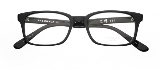 Masunaga #032, Brillenfassung eckig, schwarz 