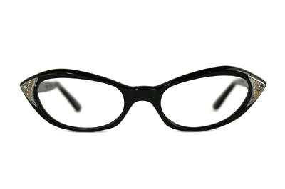 Cateye-Brille von Milappe France mit Strass 